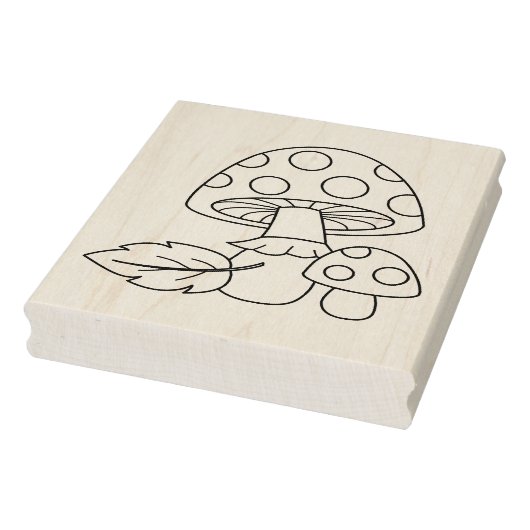 Toadstool paddenstoelen Kleurenpagina Rubberstempel (Stempel)