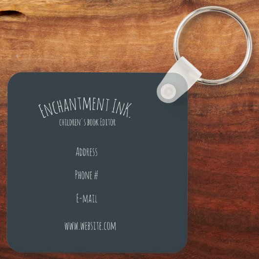 Toadstool paddestoelen~ visitekaartjes sleutelhanger (Achterkant)