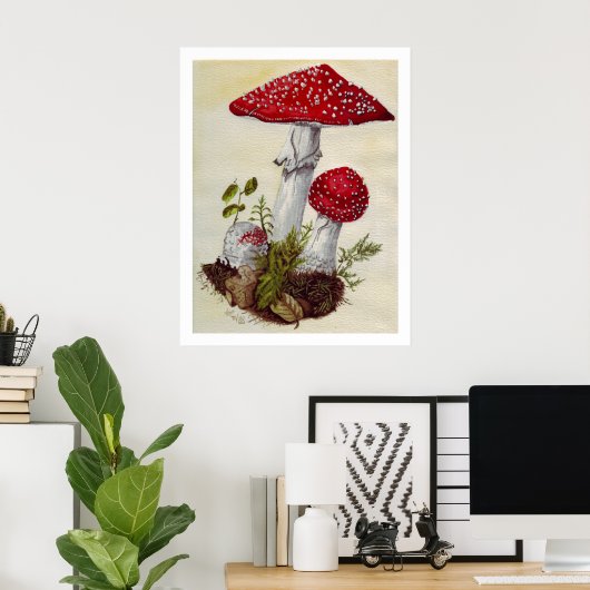 Toadstool Poster (Thuiskantoor)