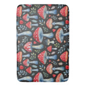 toadstool story in watercolor pattern throw pillow badmat (Voorkant Verticaal)