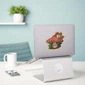 Toadstool Toad Sticker (Laptop op bureau)