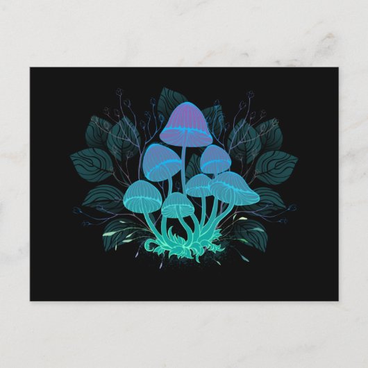 Toadstools in Bushes Feestdagenkaart (Voorkant)