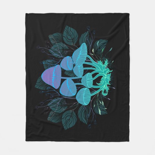 Toadstools in Bushes Fleece Deken (Voorkant)