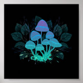 Toadstools in Bushes Poster (Voorkant)