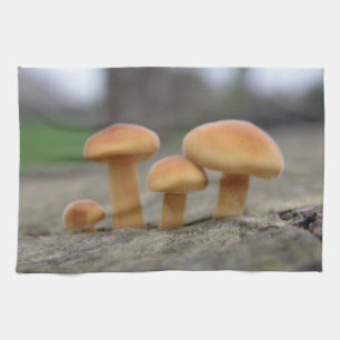 Toadstools Macro Kitchen Towel Theedoek