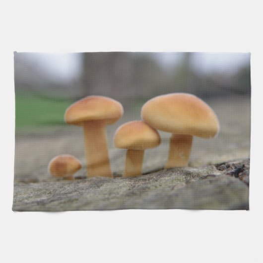 Toadstools Macro Kitchen Towel Theedoek (Horizontaal)