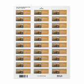 Toadstools op een aangepaste labels voor boomstamm (Full Sheet)
