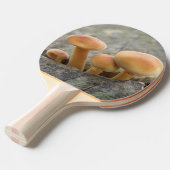 Toadstools op een boomstam pingpongpeddel tafeltennisbatje (Voorkant Gekanteld)
