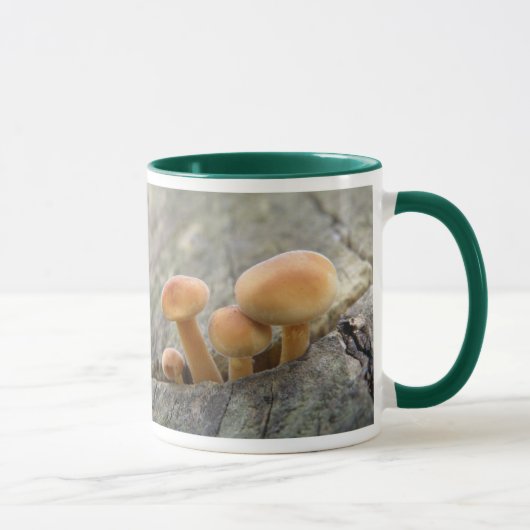 Toadstools op een Mok met boomstammen (Rechts)