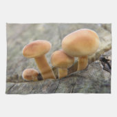 Toadstools op een Tree Trunk Kitchen Towel Theedoek (Horizontaal)
