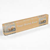 Toadstools op Tree Trunk Custom Name plate Naambordje