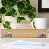 Toadstools op Tree Trunk Custom Name plate Naambordje