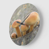 Toadstools op Tree Trunk Wall Clock Grote Klok (Hoek)