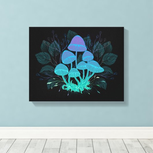 Toadvoorraad in Bushes Canvas Afdruk (Insitu (Houten vloer))