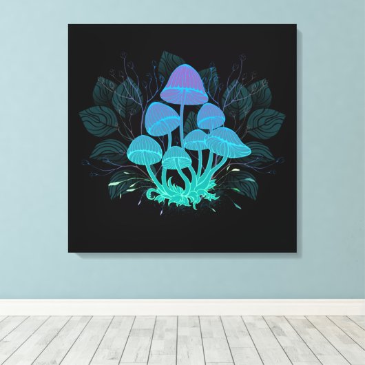 Toadvoorraad in Bushes Canvas Afdruk (Insitu (Houten vloer))