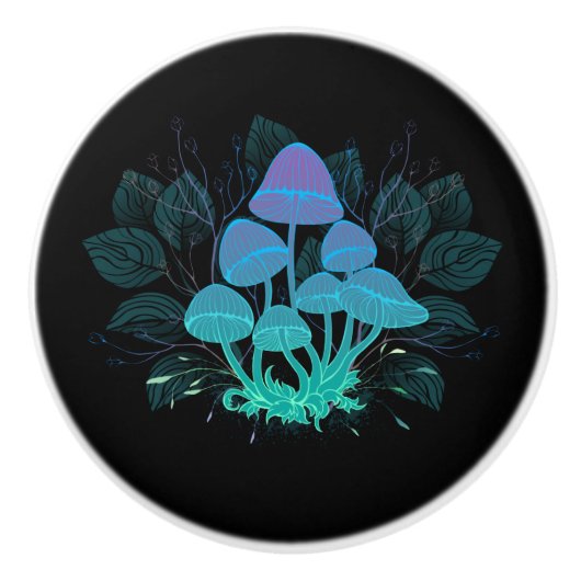 Toadvoorraad in Bushes Keramische Knop (Voorkant)