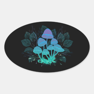 Toadvoorraad in Bushes Ovale Sticker