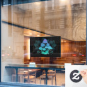 Toadvoorraad in Bushes Raamsticker (Cafe Raam)