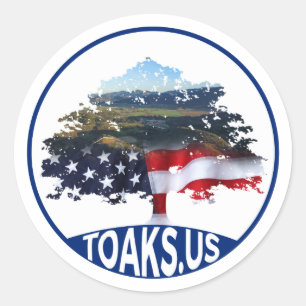 TOaks.us - een forum voor ons door ons - logo stic Ronde Sticker