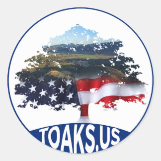 TOaks.us Logo Bumpersticker Ronde Sticker
