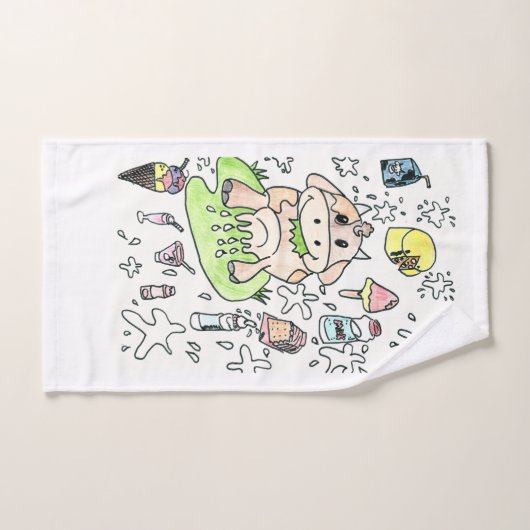 Toalha de mão, desenho  infantil. handdoek (Handdoek)