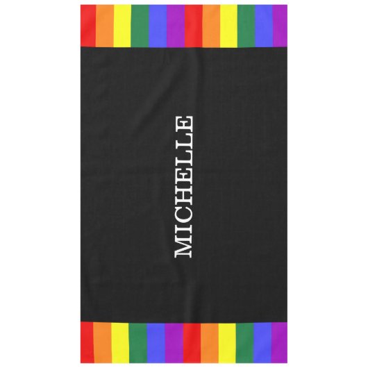 Toalha de Mesa Orgulho Gay Rainbow Personalizado Tafelkleed (Voorkant)