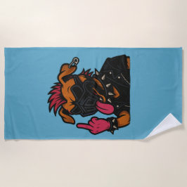 Toalha de praia cachorro maluco strandlaken