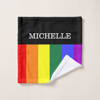 Toalha de Rosto Orgulho Gay Rainbow Personalizado Washandje