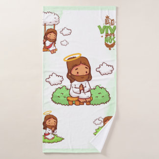 Toalha Ele vive por nós Bad Handdoek