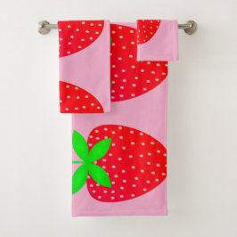 Toalha estampada morangos bad handdoek