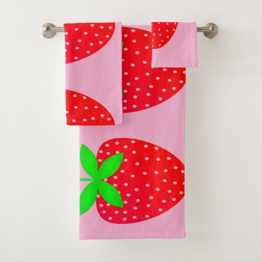 Toalha estampada morangos bad handdoek (Insitu)