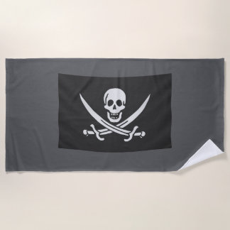 Toalla con la bandera pirata Jolly Rogers Strandlaken