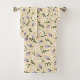 Toalla de baño flor de agua y lavanda bad handdoek