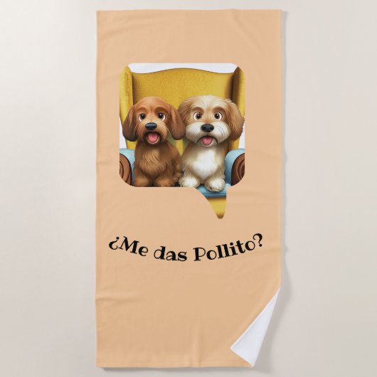 Toalla de Playa “Amiguitos Peludos” Strandlaken (Voorkant)