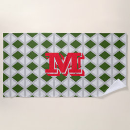 Toalla de playa con inicial strandlaken