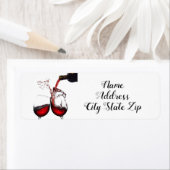 "TOASSERENDE WIJNGLASSEN" FINE ADRESETIKETTEN ETIKET (Insitu)