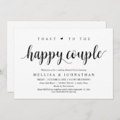 Toast aan het gelukkige paar, bruiloft Rehearsal Kaart (Voorkant / Achterkant)