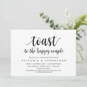 Toast aan het vrolijke bruiloft-feest kaart (Staand voorkant)