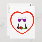 Toast aan liefde briefkaart (Voorkant / Achterkant)