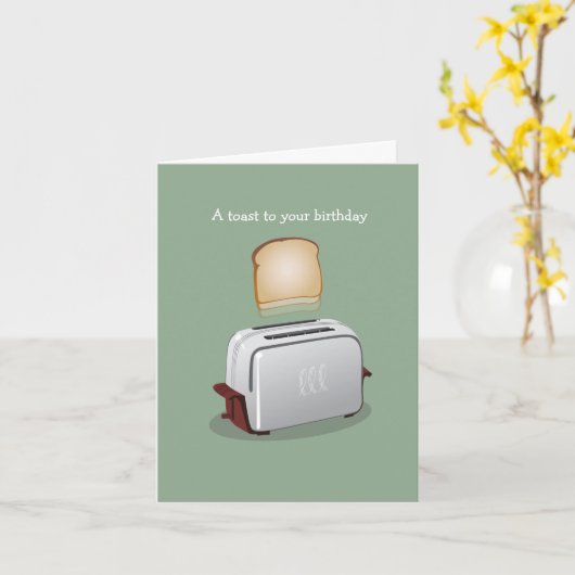 Toast Birthday-kaart Kaart (Gele Bloem)