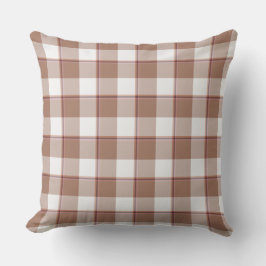 Toast Brown and Athens Gray Plaid Kussen