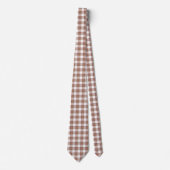Toast Brown and Athens Gray Plaid Neck Tie Stropdas (Voorkant)