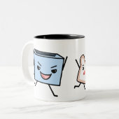 Toast Chase-Mok Tweekleurige Koffiemok (Voorkant links)