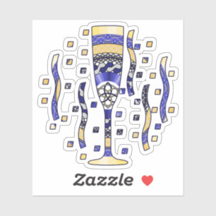 Toast Contour Sticker nieuwjaar