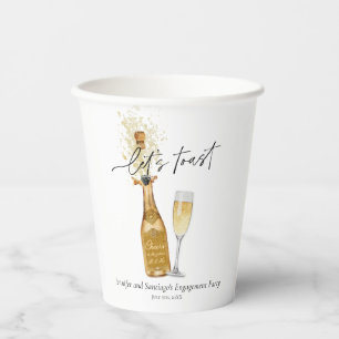 Toast Couples Engagement Party Papieren Bekers