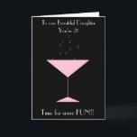 TOAST DAUGHTER 21ST BIRTHDAY-KAART KAART<br><div class="desc">KAN WORDEN GEPERSONALISEERD.</div>