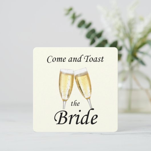 Toast de Bride Bachelorette Party ivory Kaart (Staand voorkant)