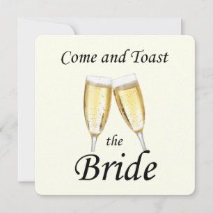 Toast de Bride Bachelorette Party ivory Kaart
