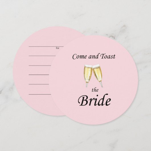 Toast de Bride Bachelorette Party Kaart (Voorkant / Achterkant)