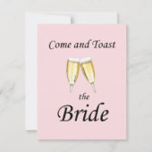 Toast de Bride Bachelorette Party Kaart (Voorkant)